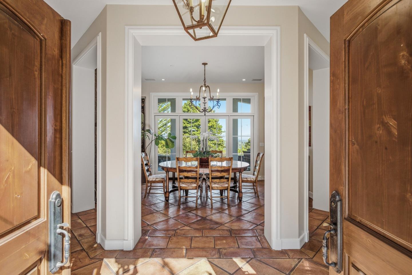 950 Espinosa Road Woodside, CA 94062 - Photo 4 of 24 a view of a dining room with furniture window and outside view