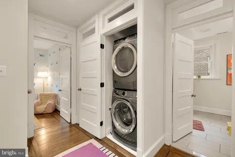 a room with a table and chairs