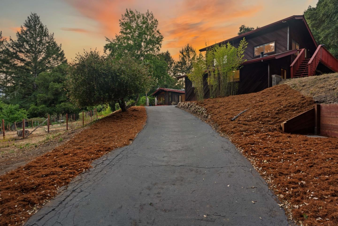 10845 Vineland Road Ben Lomond, CA 95005 - Photo 64 of 77 a view of a house with a road