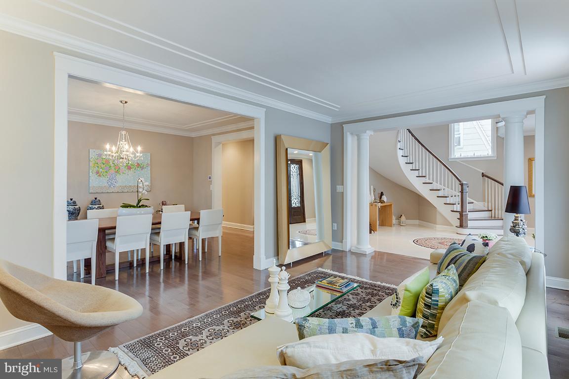 5618 Greentree Road Bethesda, MD 20817 - Photo 6 of 32 Living room opens to dining room