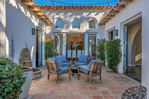 a outdoor living with seating space