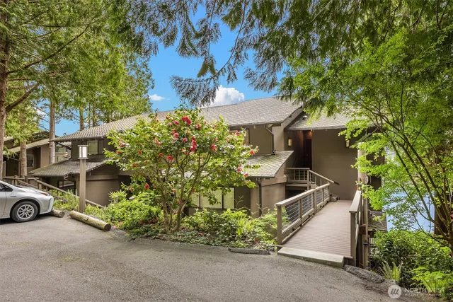 front view of a house with a street