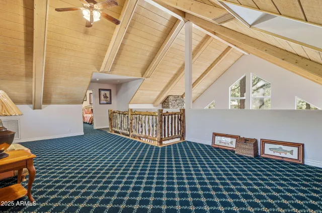 a bedroom with a bed and a view of bathroom