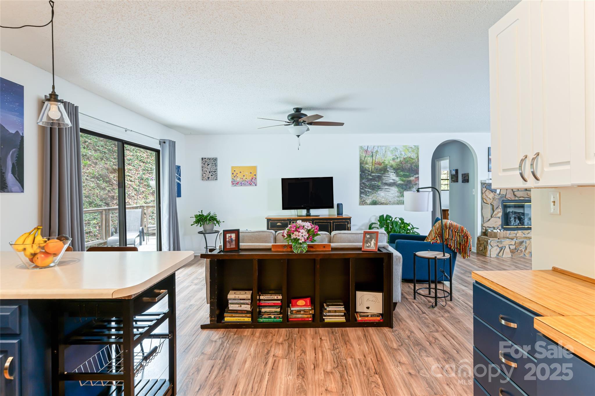 21 Mann Road Asheville, NC 28805 - Photo 15 of 36 a living room with furniture and a flat screen tv