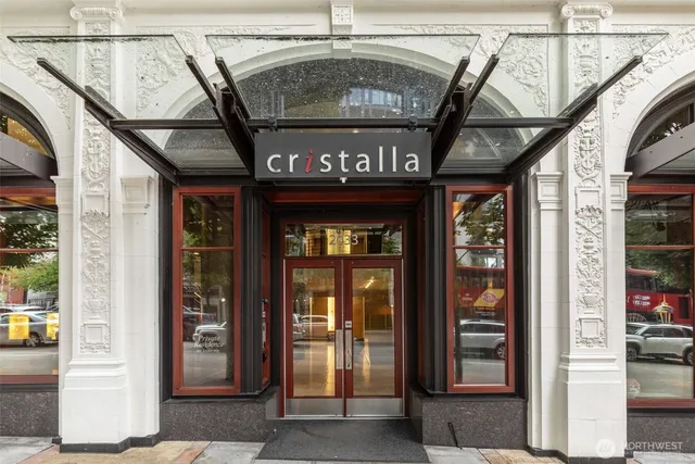 a view of an entrance