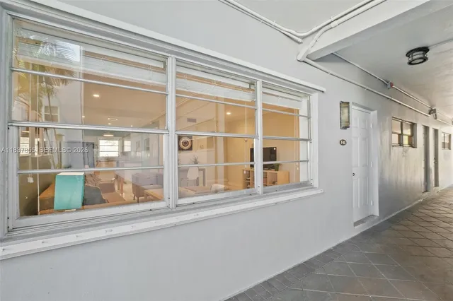 a view of empty room with a window