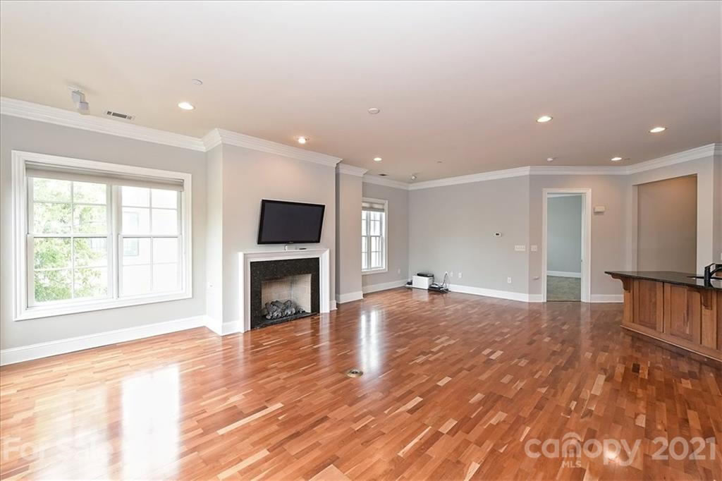 626 Queens Road, Unit 203 Charlotte, NC 28207 - Photo 11 of 48 a view of a livingroom with a fireplace