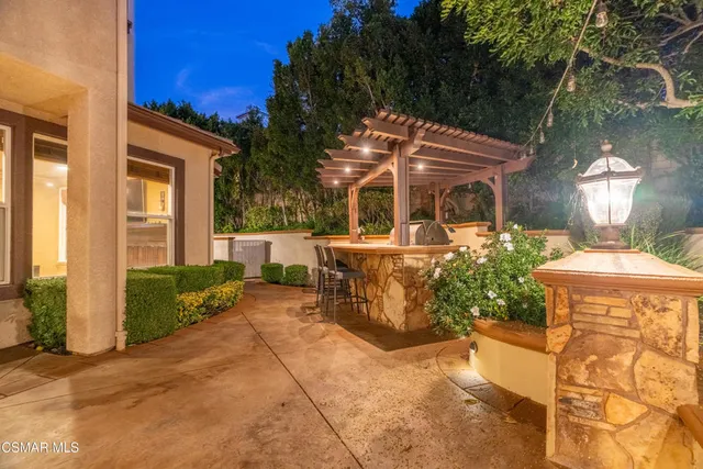 a view of a street with sitting area