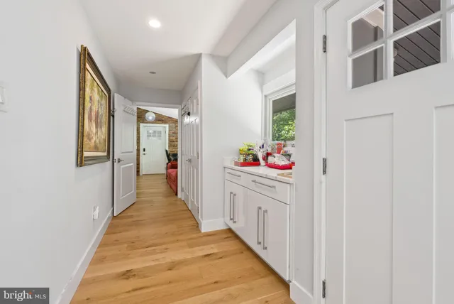 a view of backyard with green space