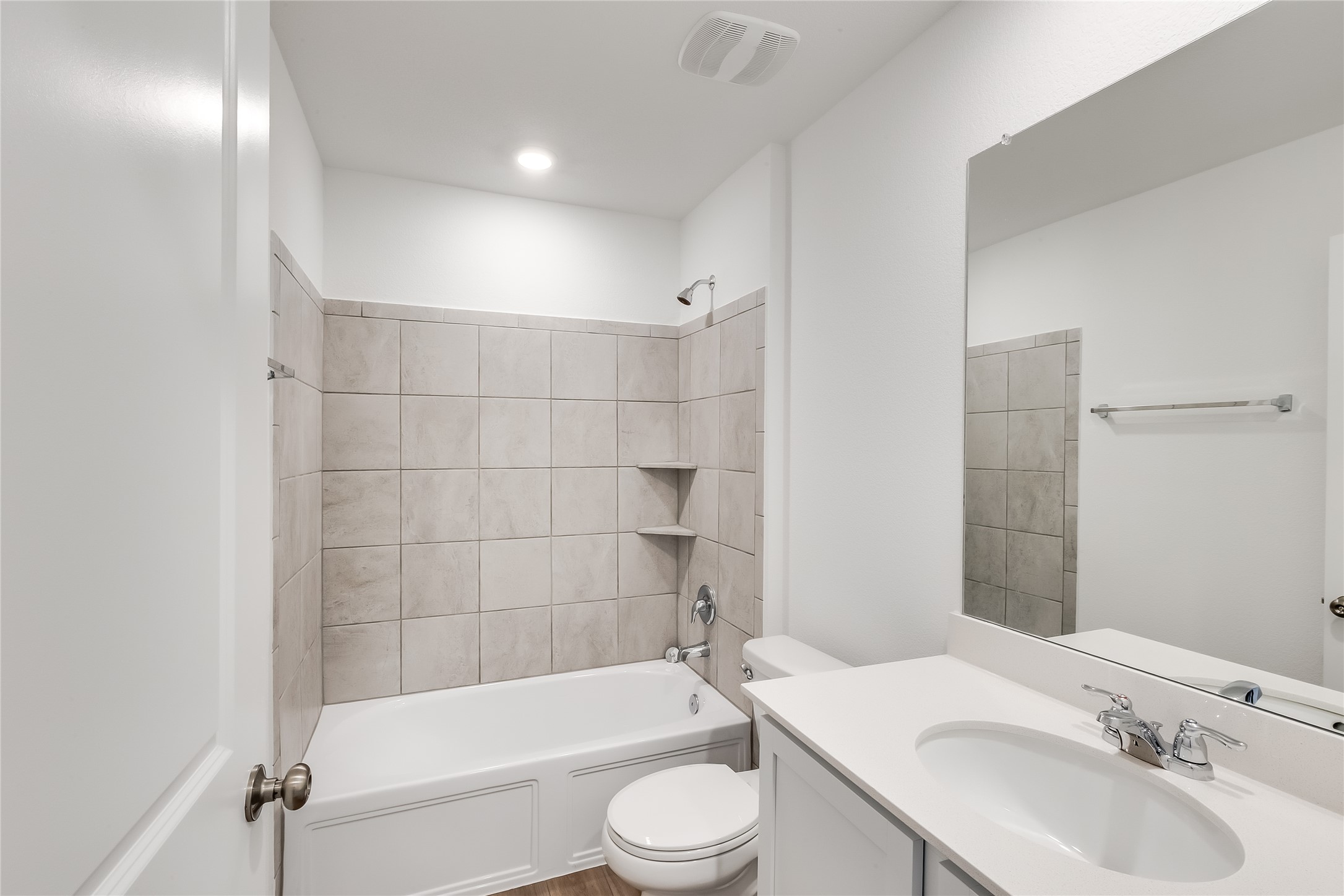2000 Gilmer Way Leander, TX 78641 - Photo 23 of 39 Full bathroom with toilet, bathing tub / shower combination, and vanity