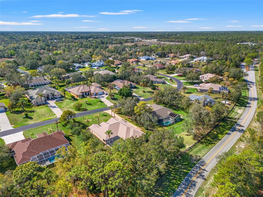 10288 Ridge Top Loop Weeki Wachee, FL 34613 - Photo 59 of 61 an aerial view of residential houses with outdoor space and trees