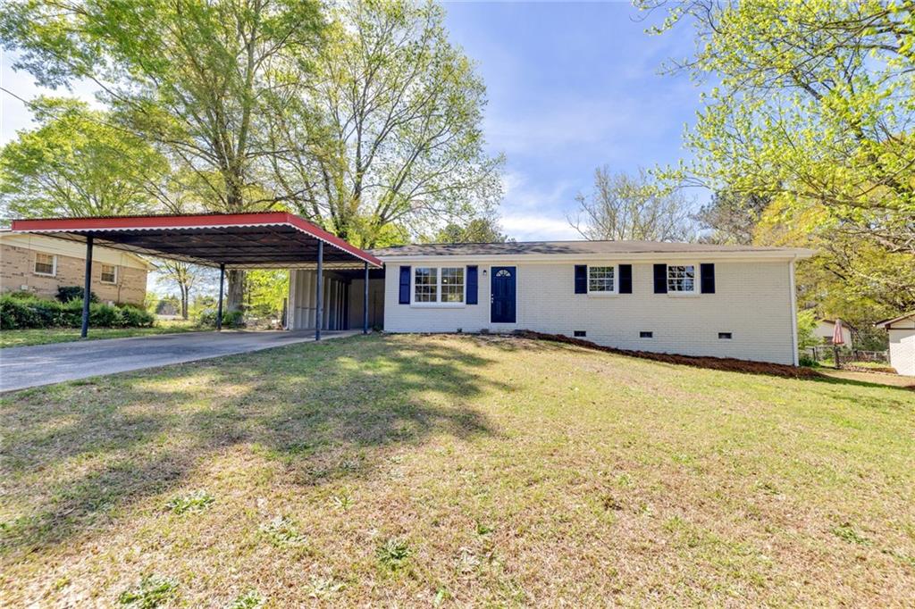 5761 County Line Road Powder Springs, GA 30127 - Photo 1 of 1 a front view of house with yard