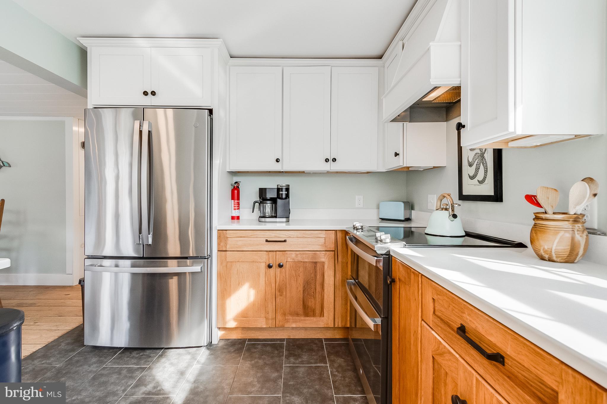 112 West 3rd Street Lewes, DE 19958 - Photo 29 of 73 a kitchen with stainless steel appliances granite countertop a refrigerator sink and cabinets