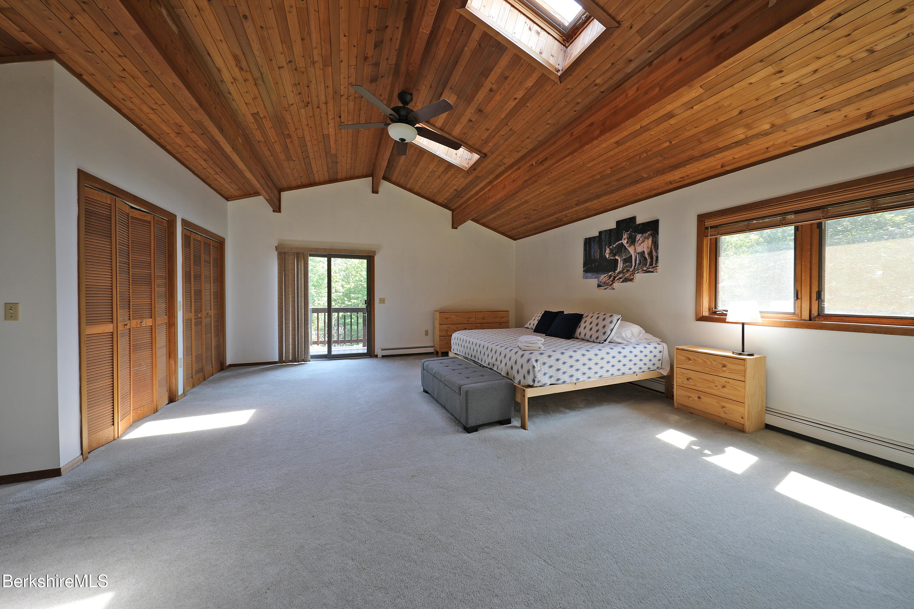 707 Benton Hill Road Becket, MA 01223 - Photo 40 of 56 Primary Bedroom with Private Deck