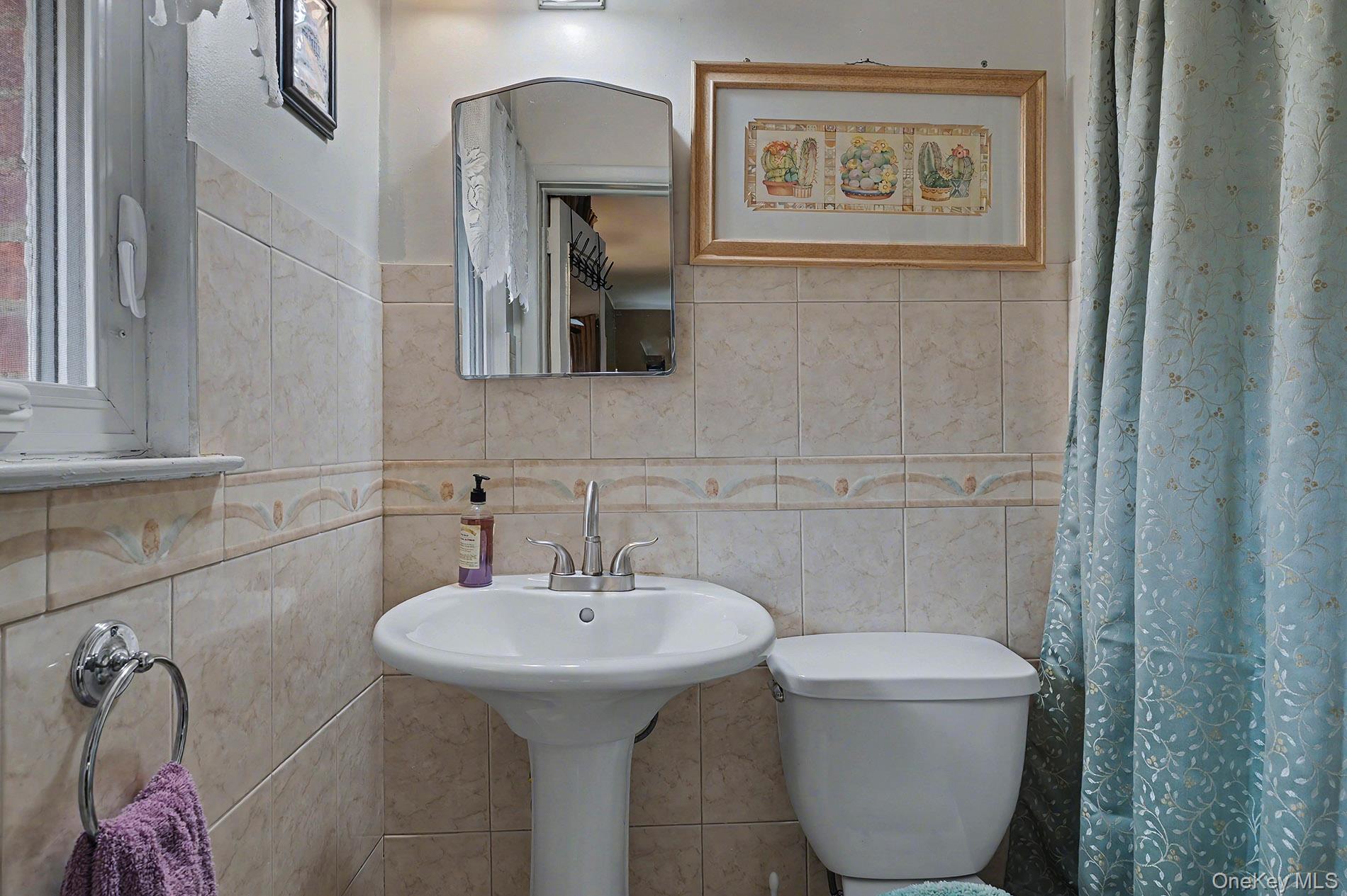 24 Cedar Road Westbury, NY 11590 - Photo 10 of 22 a bathroom with a toilet sink and mirror
