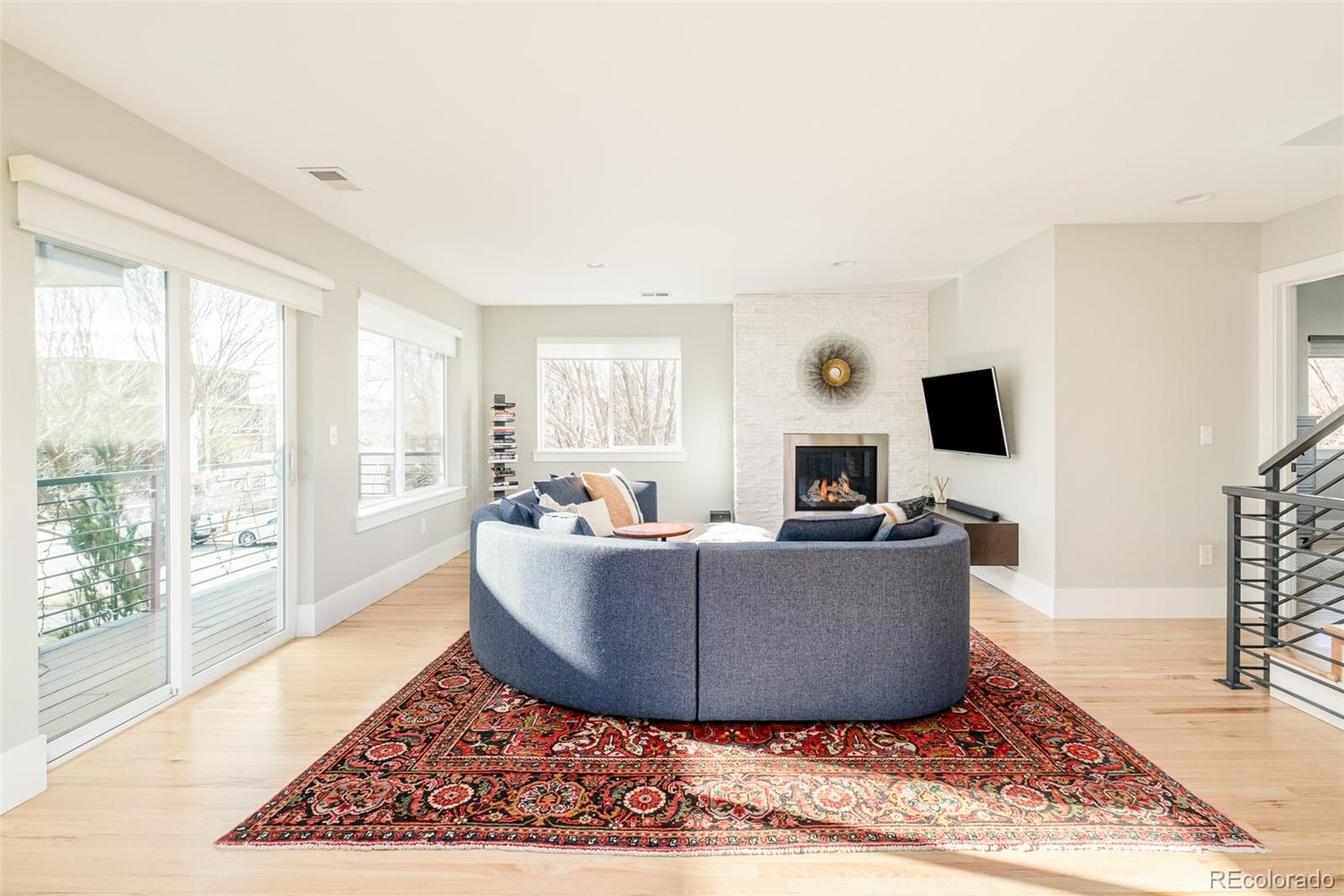2048 Meade Street Denver, CO 80211 - Photo 20 of 50 a living room with furniture and a flat screen tv