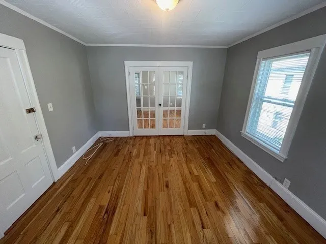 a view of wooden floor in a room