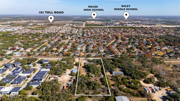 an aerial view of multiple house