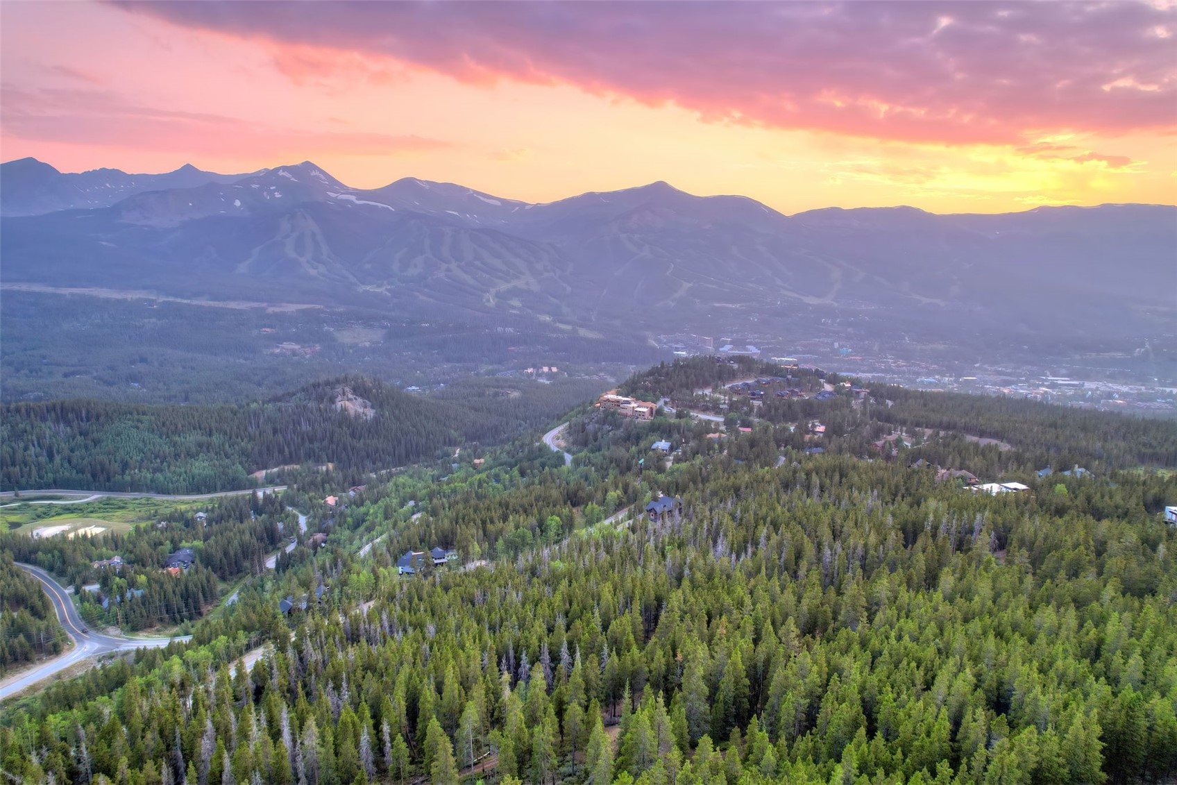 2211 Boreas Pass Road Breckenridge, CO 80424 - Photo 8 of 16 Aerial View to West towards Town