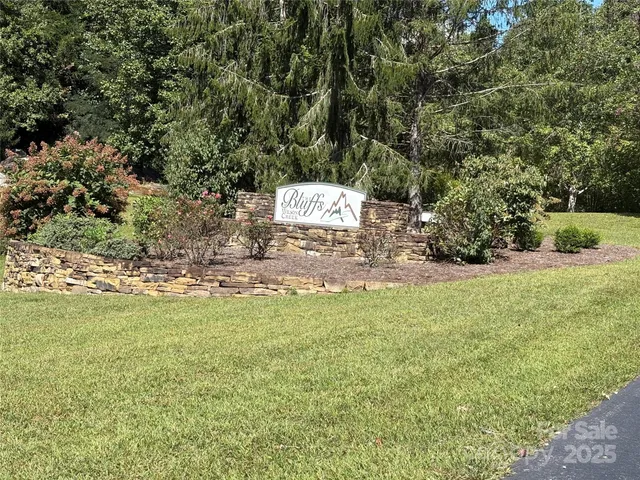 a view of a yard with an trees