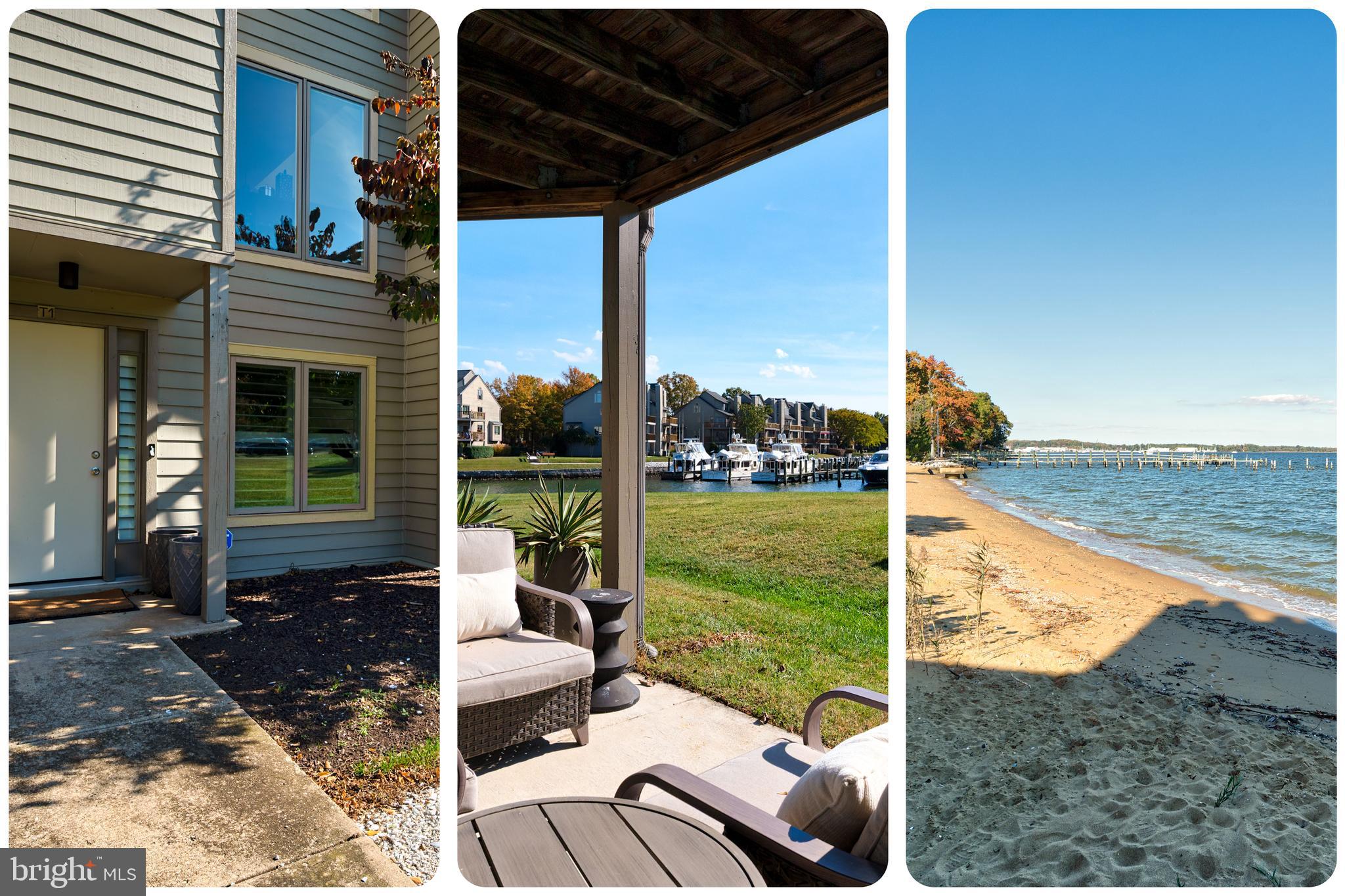 a view of a patio with chairs and a yard