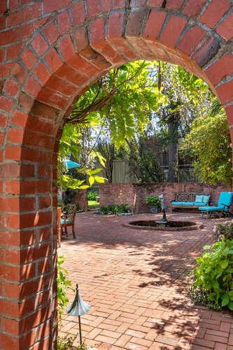 315 Arden Road Hillsborough, CA 94010 - Photo 21 of 31 a backyard of a house with sitting area