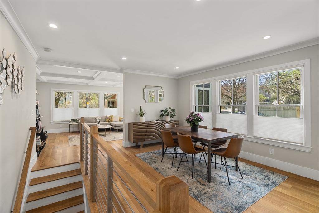 148 Kent Street, Unit 148 Brookline, MA 02446 - Photo 5 of 19 a view of a dining room with furniture window and wooden floor