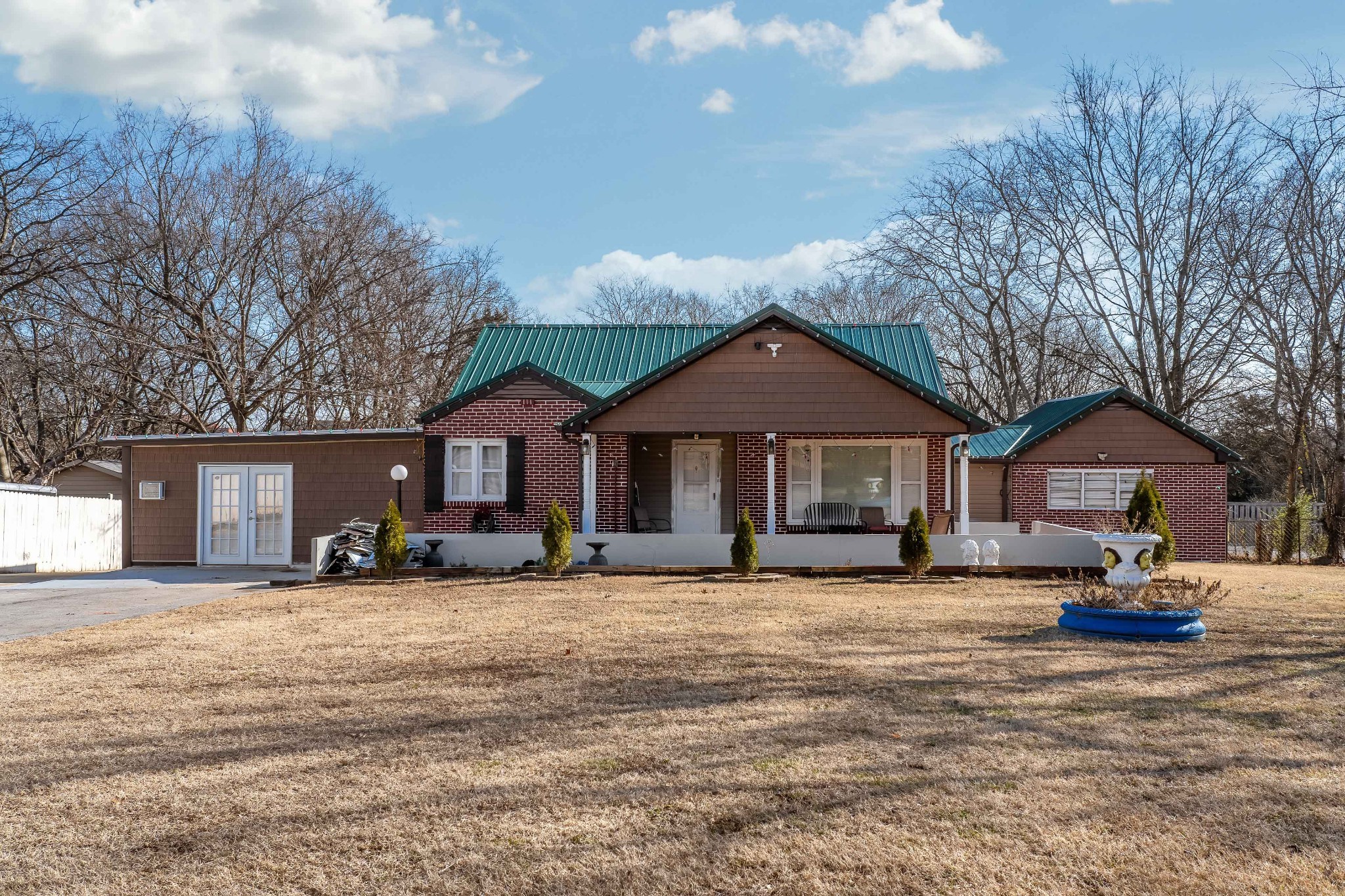 a house with trees in front of it