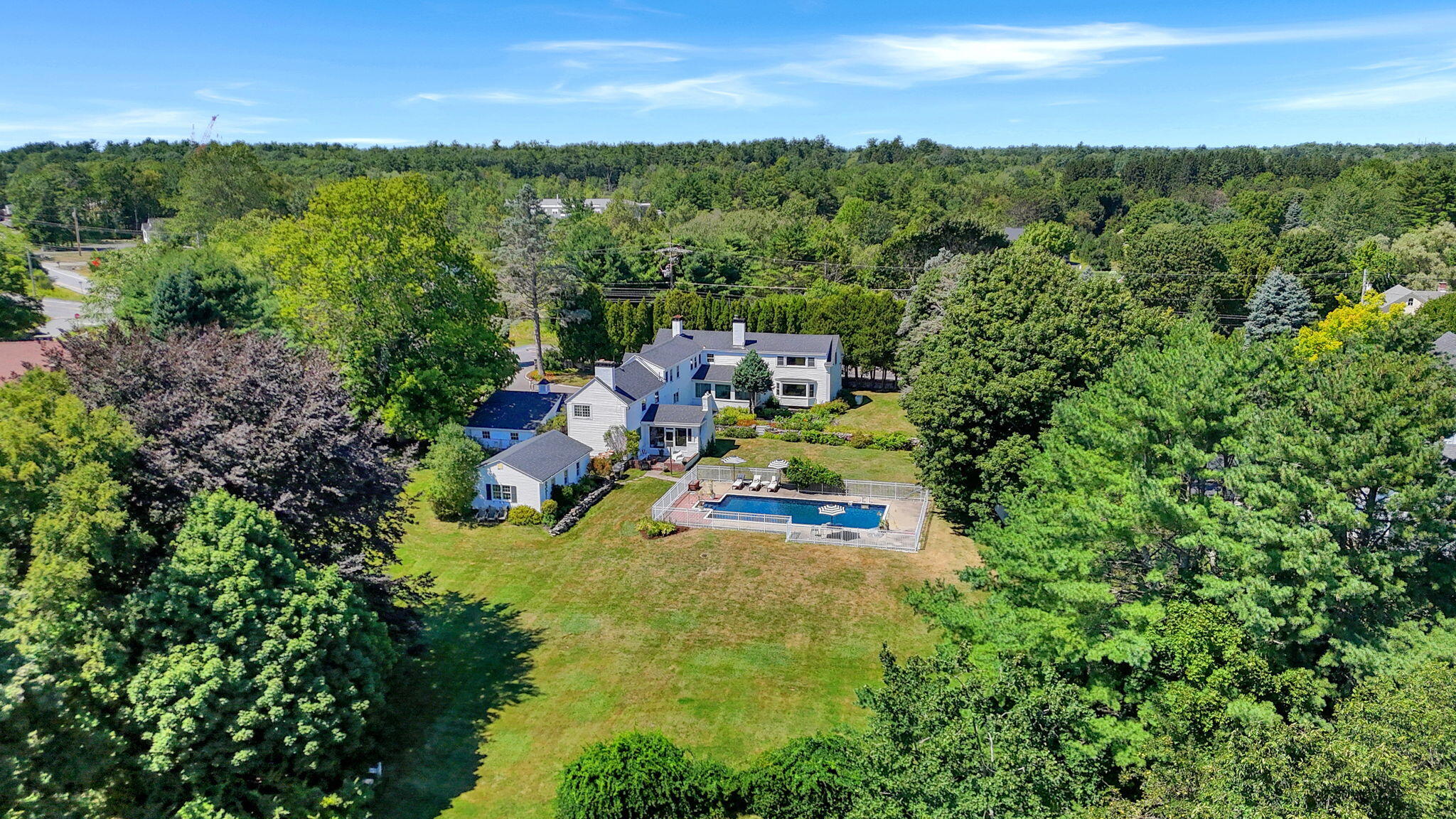227 Foreside Road Cumberland, ME 04110 - Photo 46 of 53 Aerial Back
