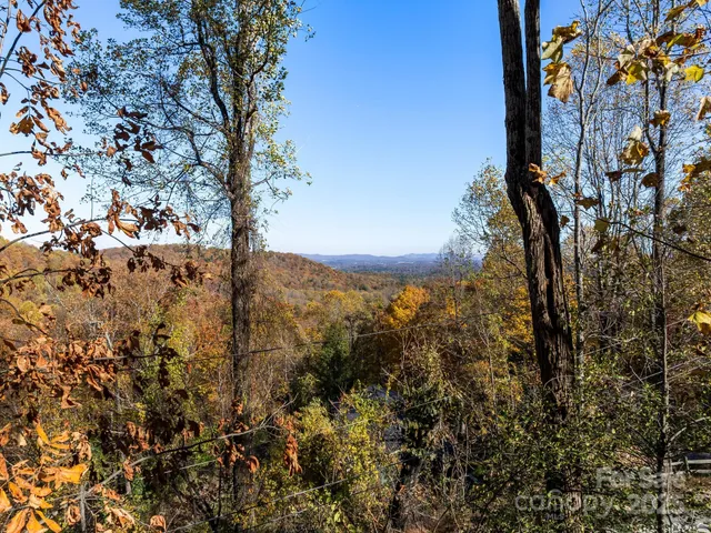 a view of mountain view with lots of trees