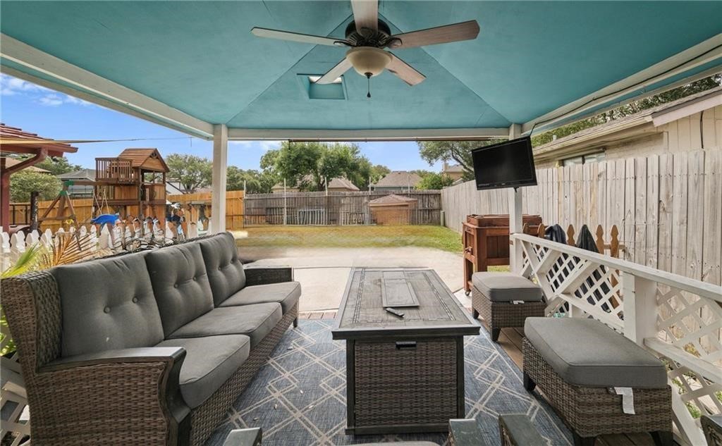 5337 Inverness Drive Corpus Christi, TX 78413 - Photo 24 of 32 a roof deck with couch and chairs