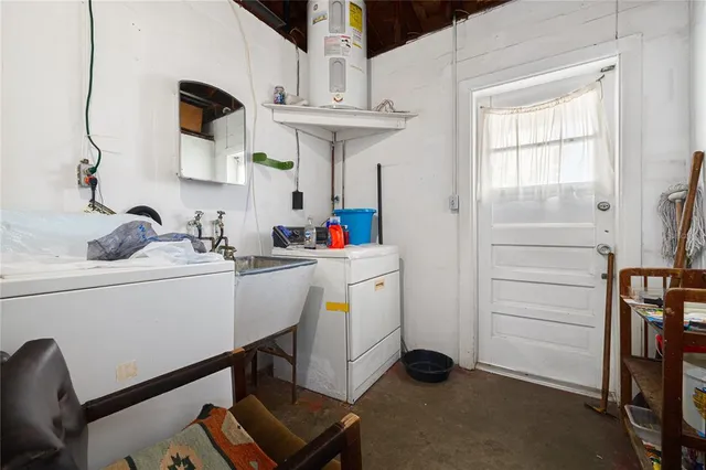 a room with storage and utility