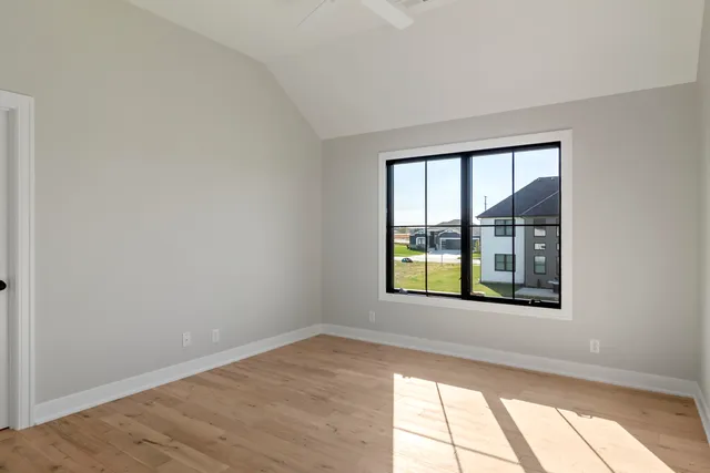 an empty room with a window