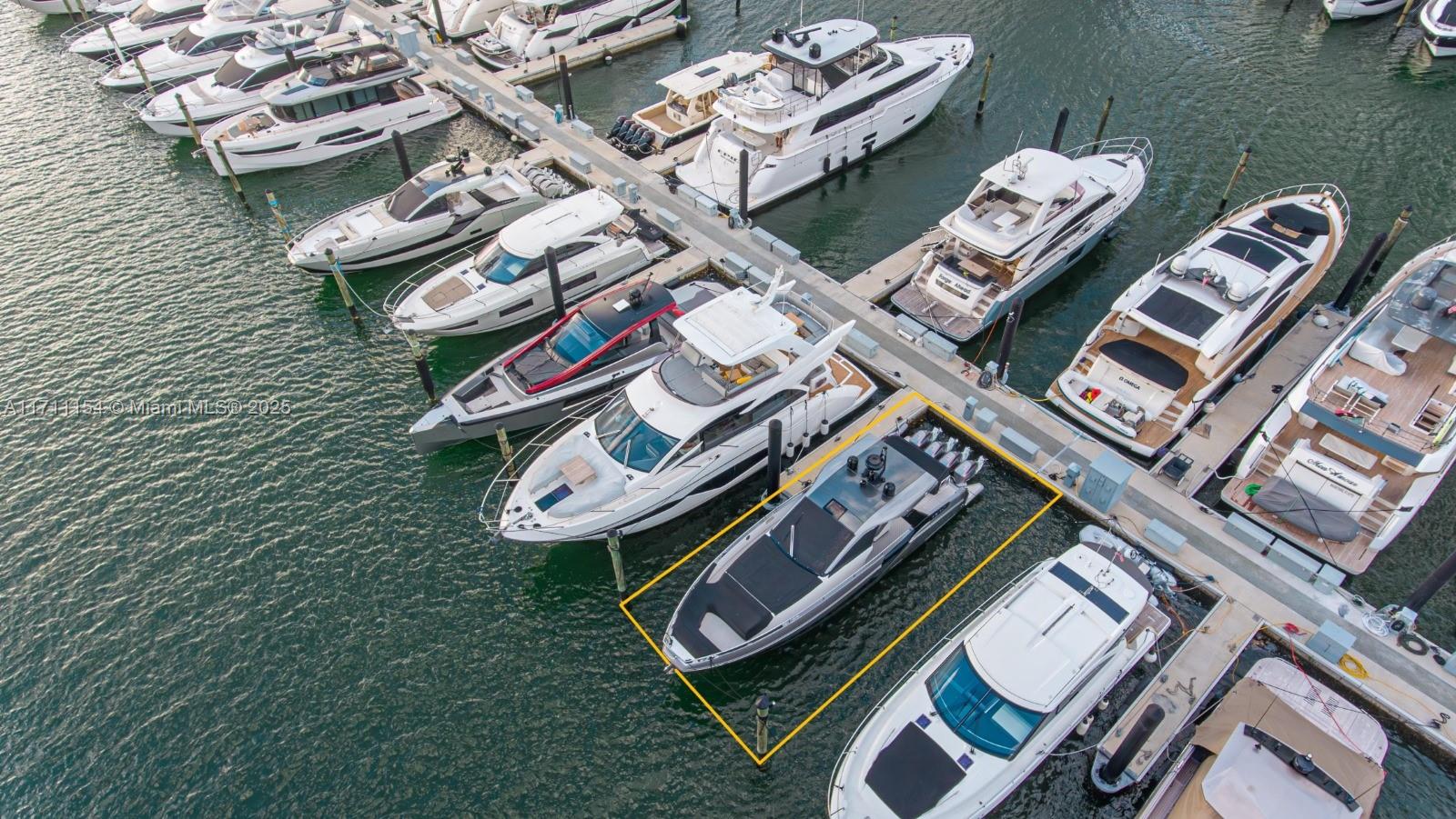 Private floating dock slip, providing direct water access for your boat.
