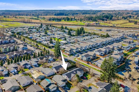 an aerial view of multiple house
