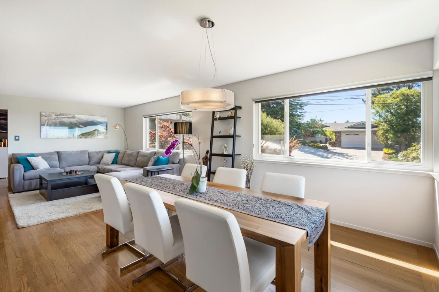 863 Viewridge Drive San Mateo, CA 94403 - Photo 10 of 50 a view of a dining room with furniture window and outside view