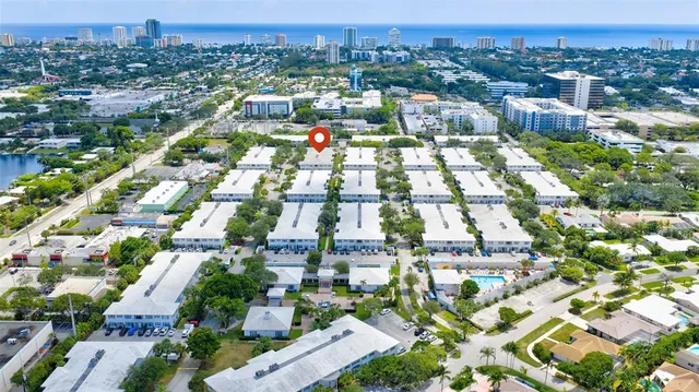 an aerial view of city