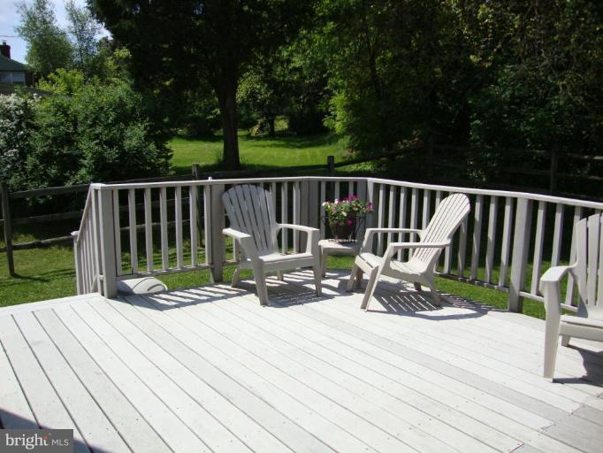 Huge back trex deck