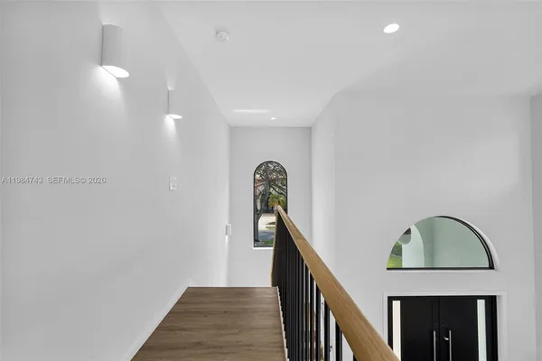 an aerial view of residential building with outdoor space