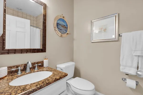 a view of a lake with a mountain