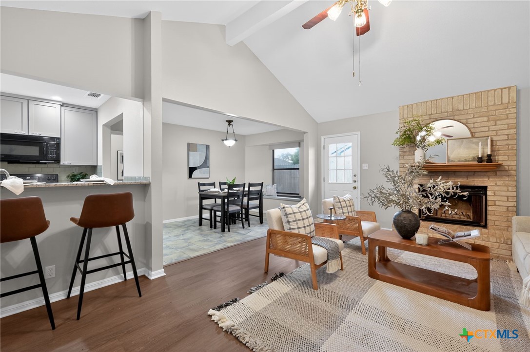 1719 Ridgeway Drive Temple, TX 76502 - Photo 3 of 28 Open Living with fireplace.