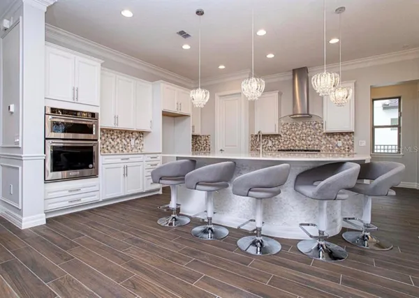 a view of a hallway with staircase