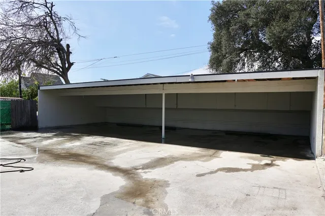 a back view of a backyard