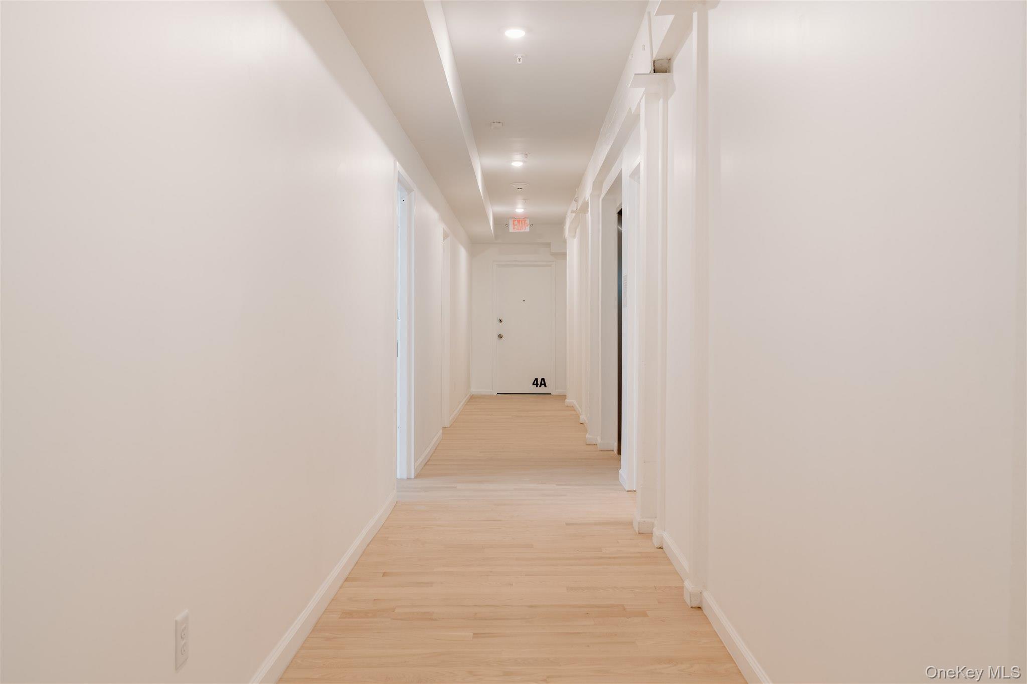 155 River Street, Unit BA Troy, NY 12180 - Photo 15 of 26 Hallway featuring light wood-type flooring and baseboards