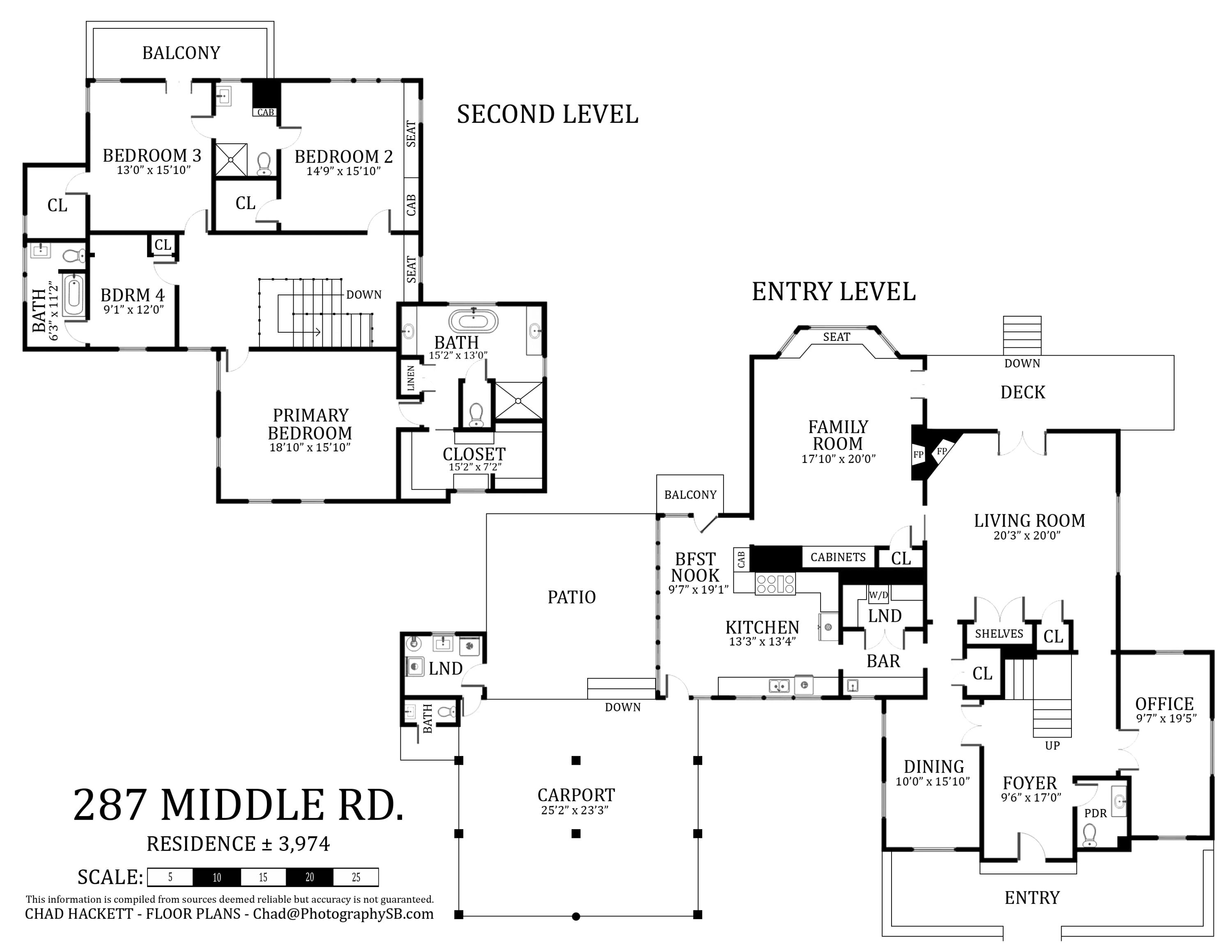 287 Middle Road Montecito, CA 93108 - Photo 25 of 25 Middle287.FloorPlan