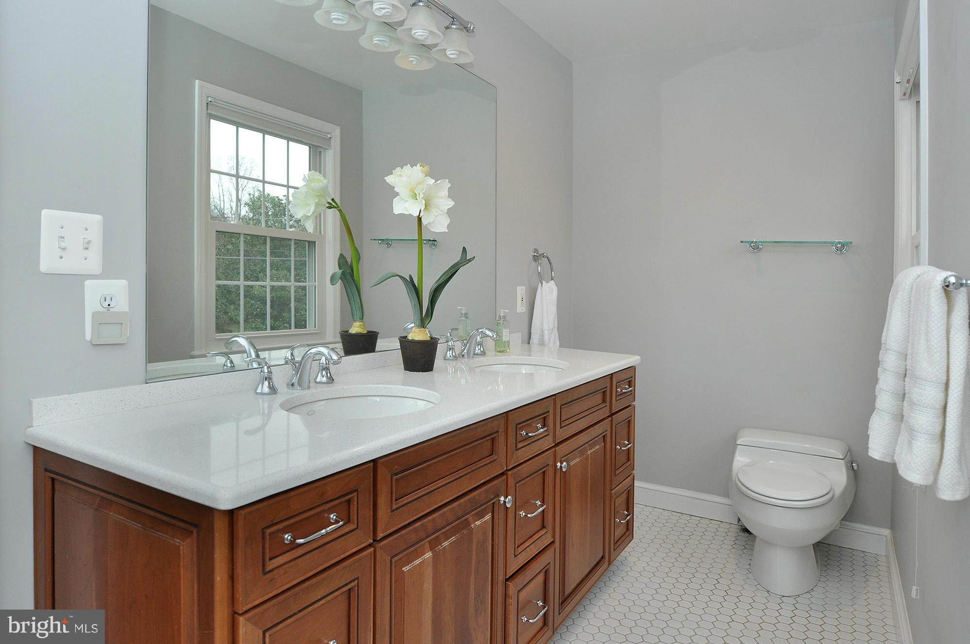 8046 Glendale Road Chevy Chase, MD 20815 - Photo 23 of 30 Awesome hall bath w/two sinks!
