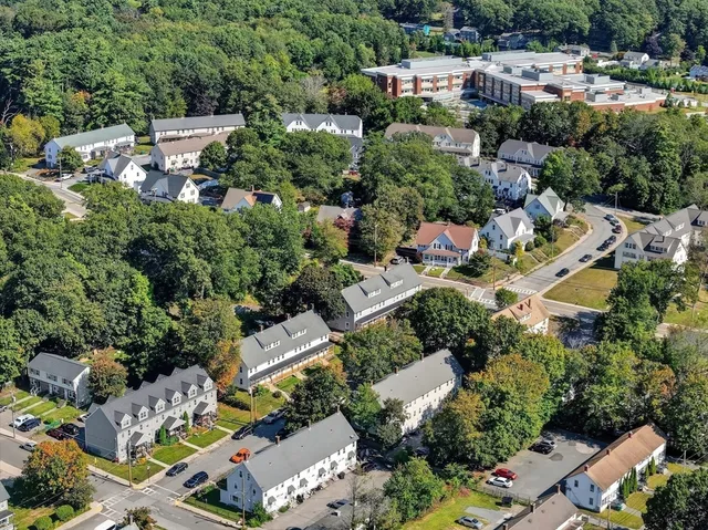 an aerial view of multiple house