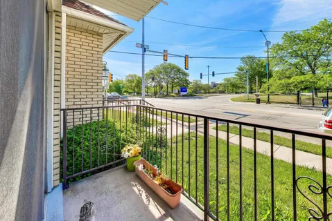 a view of a balcony
