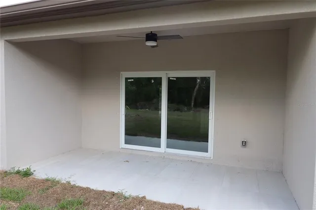 a view of a glass door