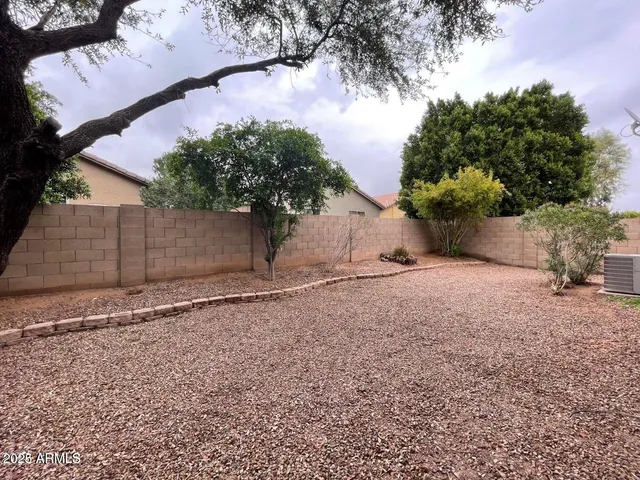 a backyard of a house